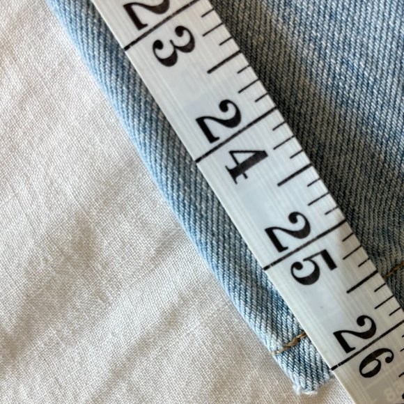 Everlane Womens The 90s Cheeky Jeans Cropped Medium Wash High Rise Fading 27 - Picture 10 of 10